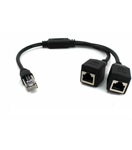 Amazon | Wuedozue RJ45 ネットワークスプリッターアダプター 1~2